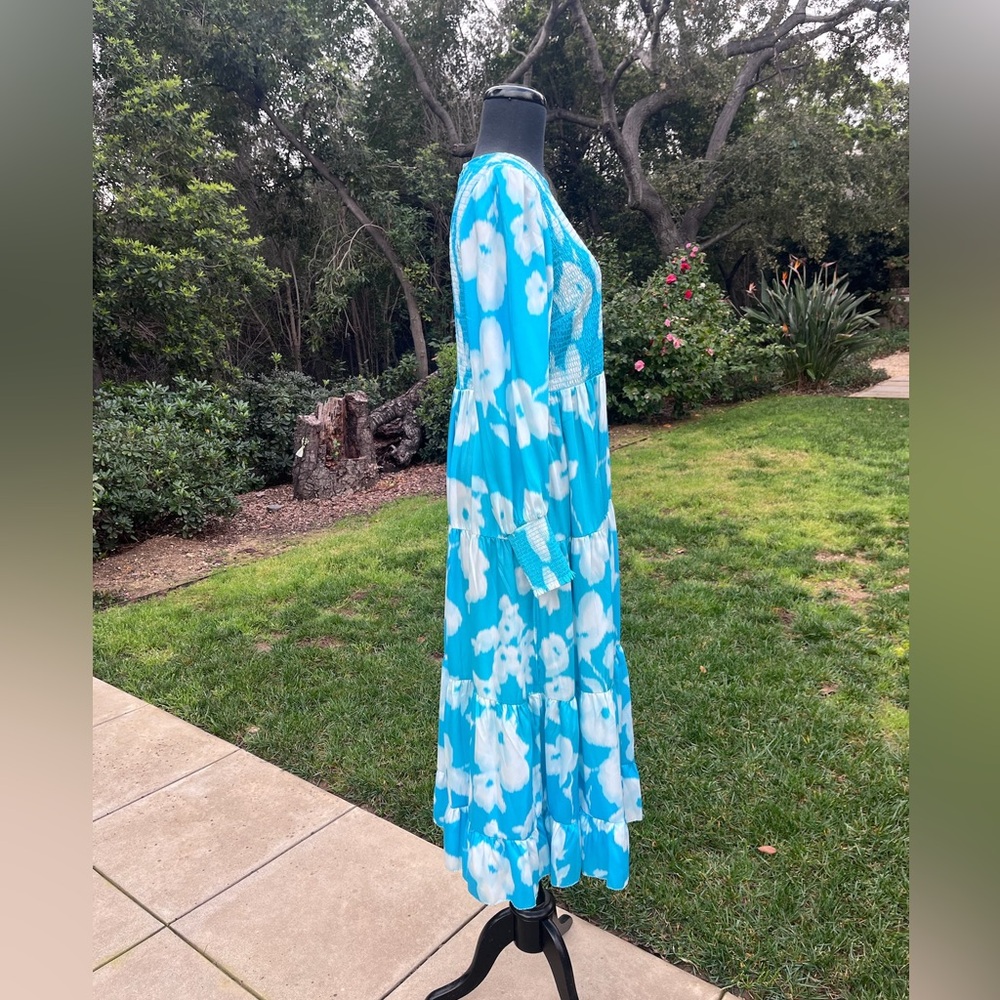 NWT Tuckernuck "Libby" smocked and tiered maxi dress - size L - Picture 3 of 4